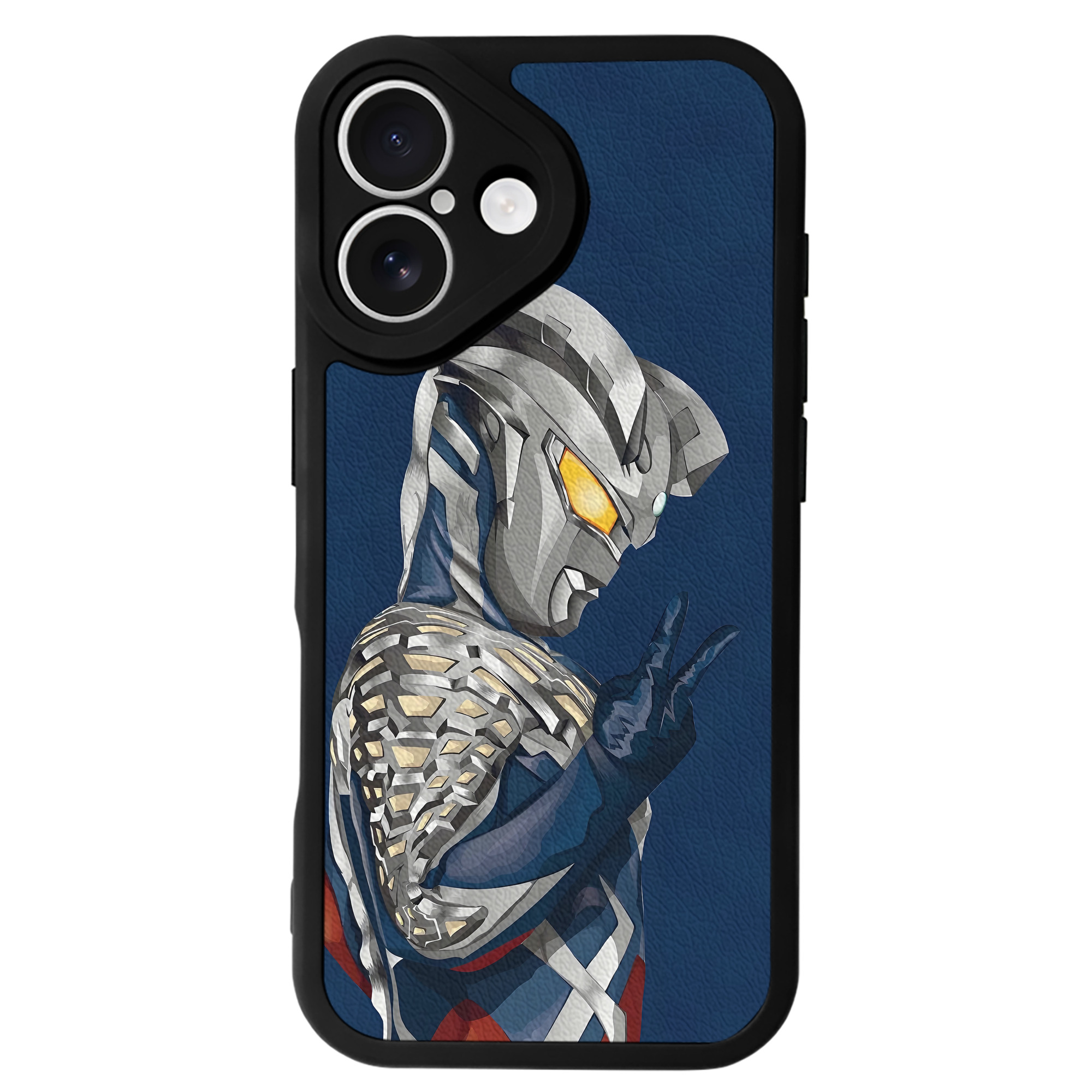 （画像用） ウルトラマン Ultraman 【iPhone 16シリーズ対応】シリコンスマホケース（レザー調） 材質：シリコン